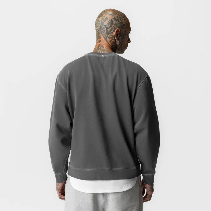 ASRV Tech Essential Distressed Crewneck - Grey