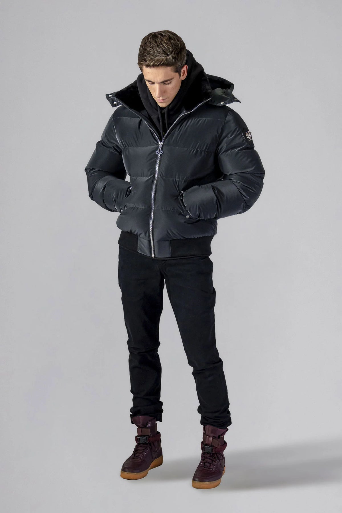 Woodpecker Mens Eco Bomber Woody - Black Diamond