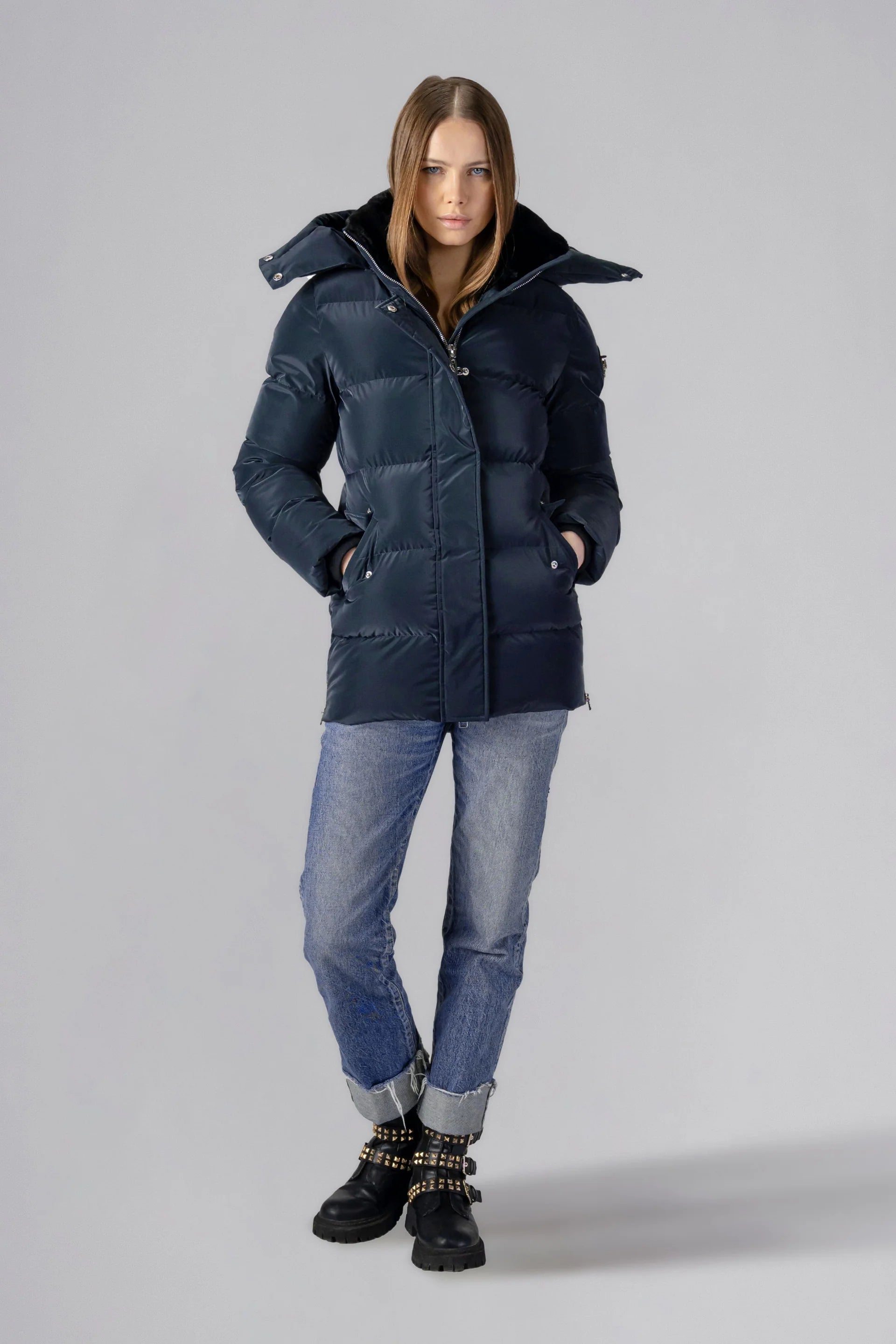 Woodpecker Womens Eco *Parka Bumnester Blue Diamond Due West