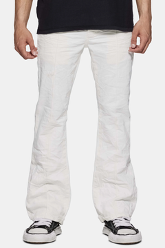 Purple Brand P004 Pintuck Flare Jeans - Off White - Due West
