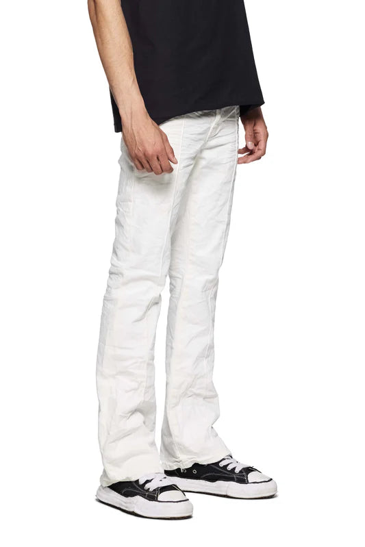 Purple Brand P004 Pintuck Flare Jeans - Off White