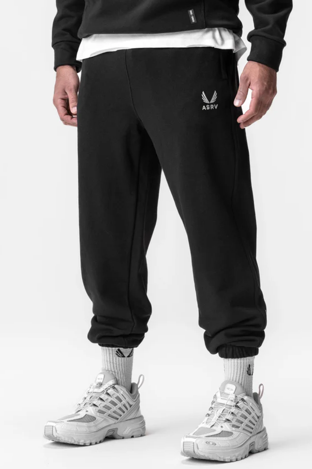 ASRV Oversized Tech-Terry™ Emblem Sweatpants - Black