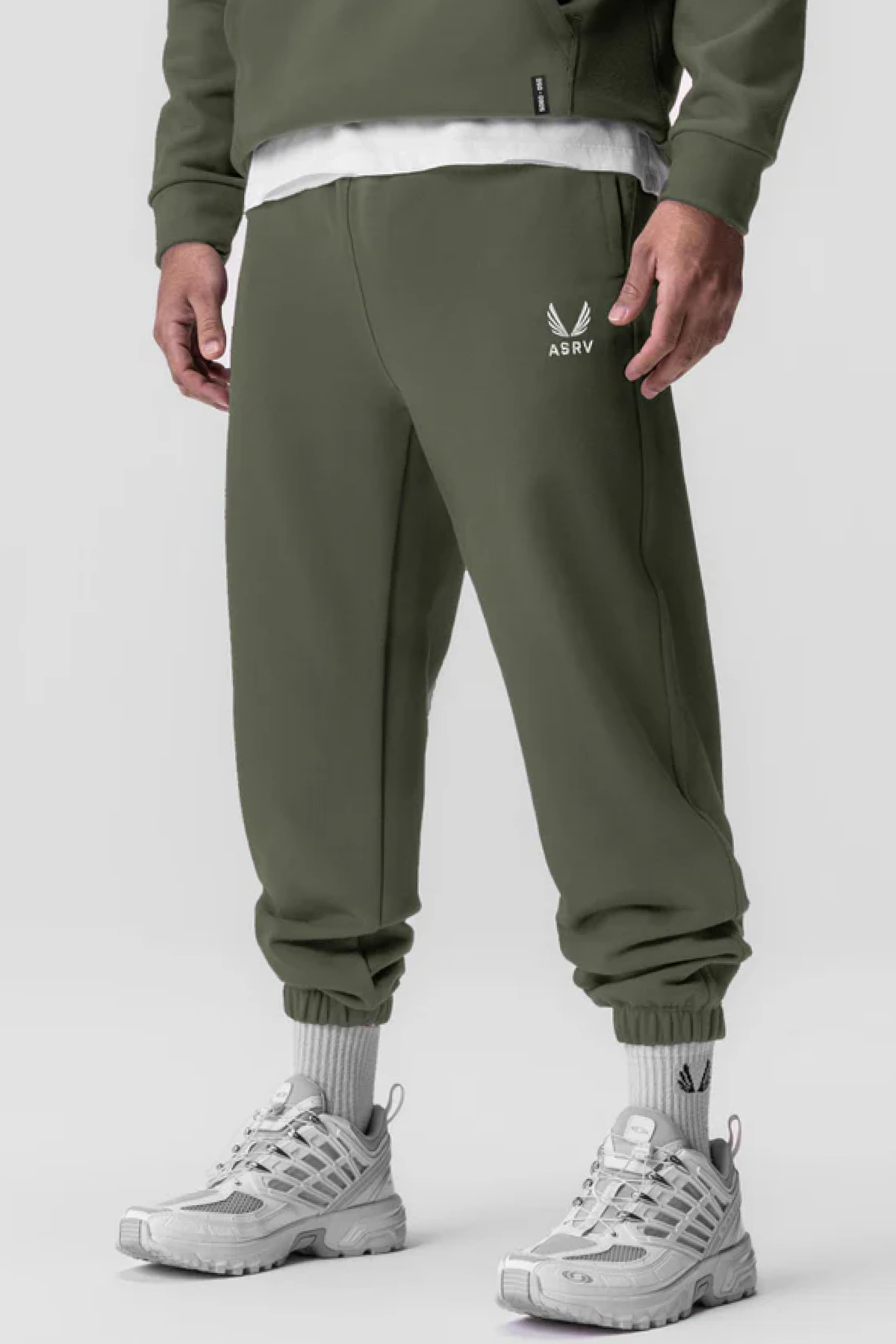 ASRV Oversized Tech-Terry™ Emblem Sweatpants - Olive