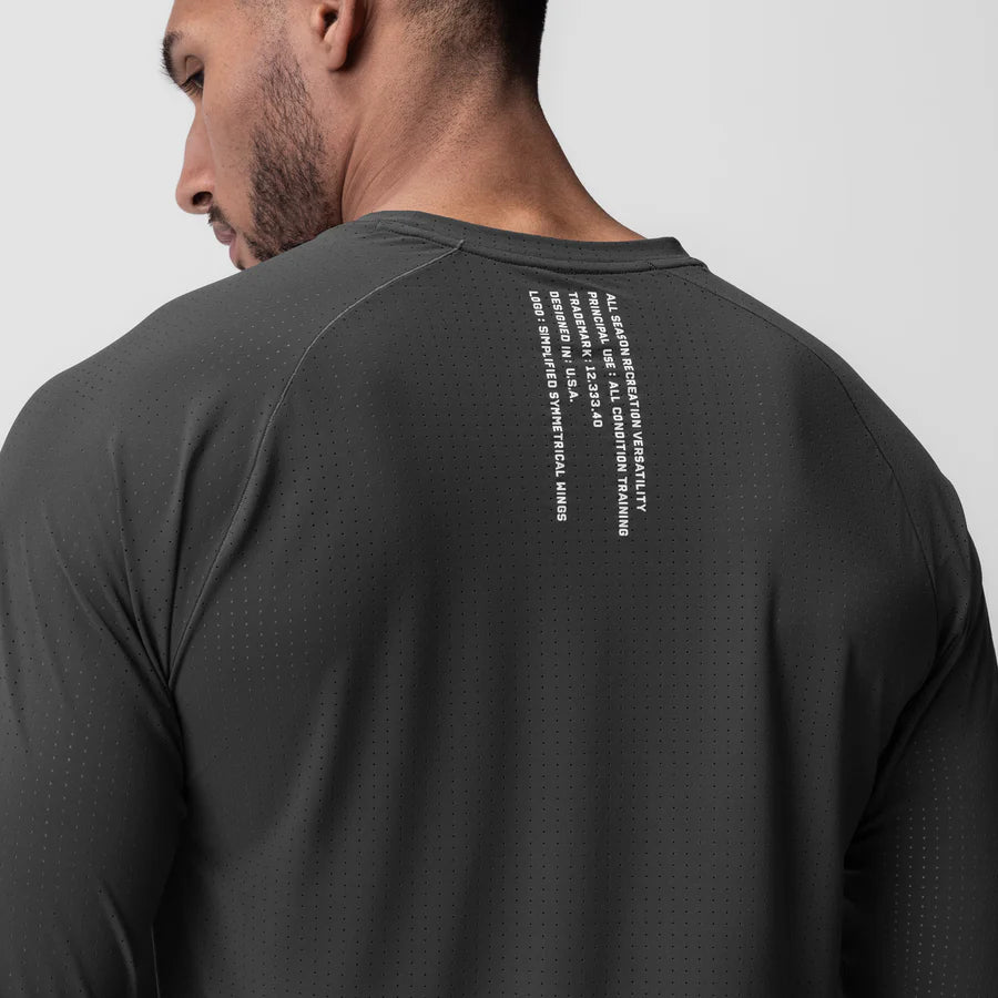 ASRV Laser-Vent™ Established L/S Tee - Space Grey