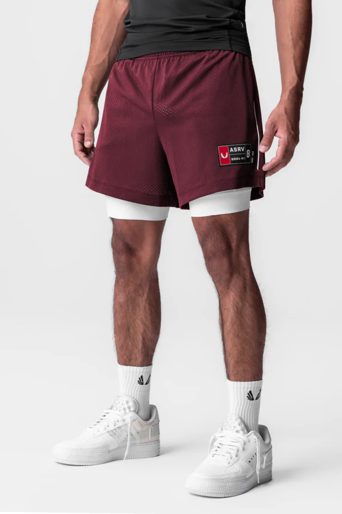 ASRV Ion-Mesh 5&quot; Liner Shorts - Crimson