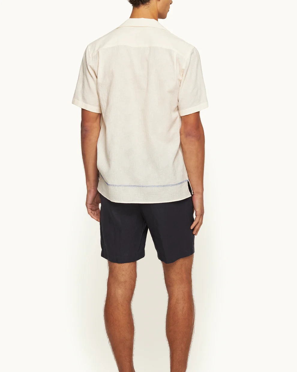 Orlebar Brown Norwich Italian Linen Shorts - Navy