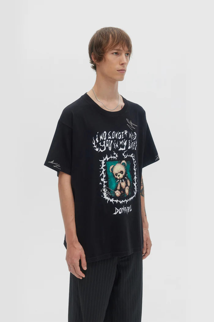 DOMREBEL Collarbear Tee - Black