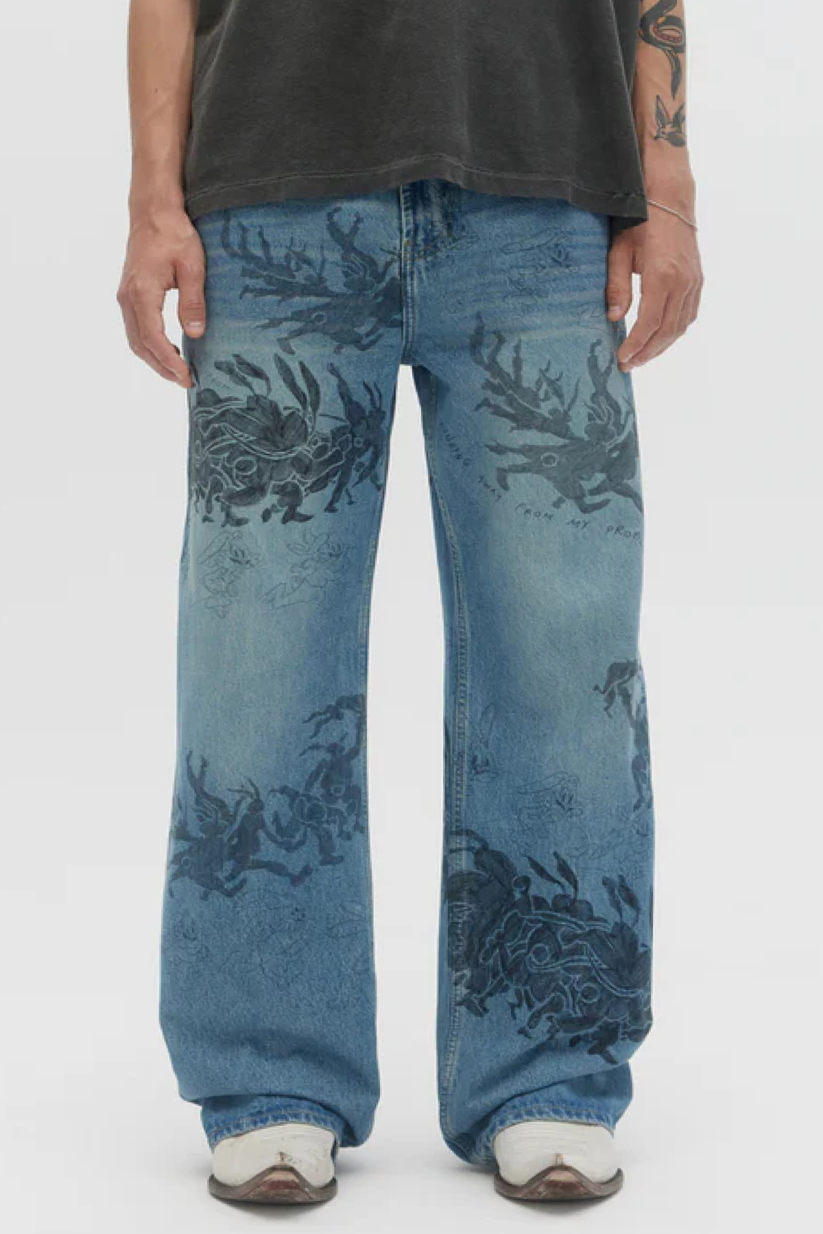 DOMREBEL Hops Bootcut Jeans - Blue