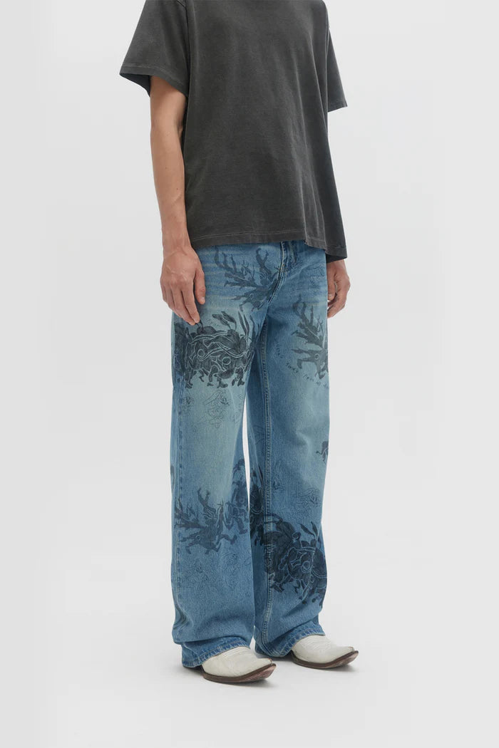 DOMREBEL Hops Bootcut Jeans - Blue