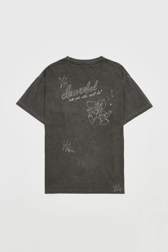 DOMREBEL Myself Tee - Faded Black