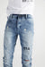 RTA Clayton Distressed Skinny Jeans - Blue