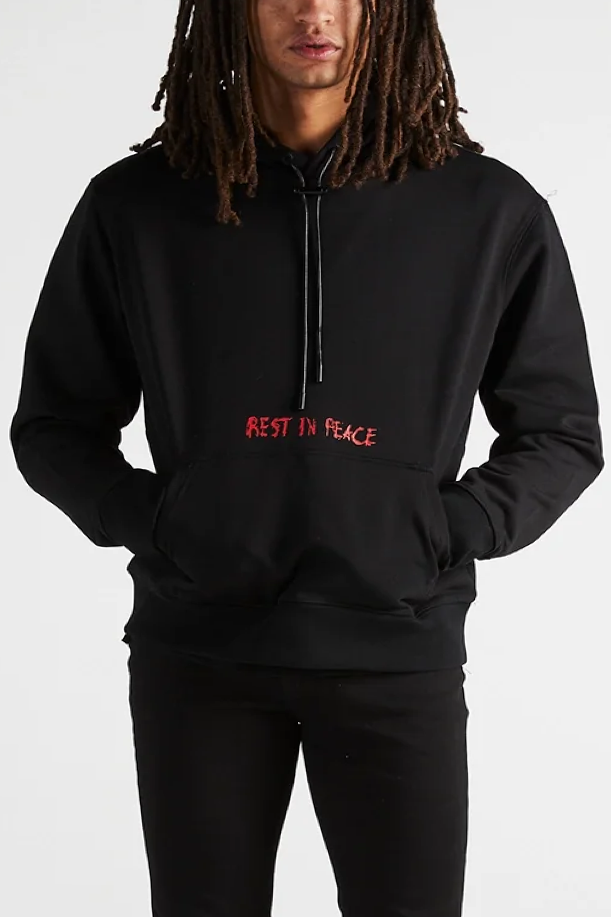 RTA Dion RIP Cross Hoodie - Black