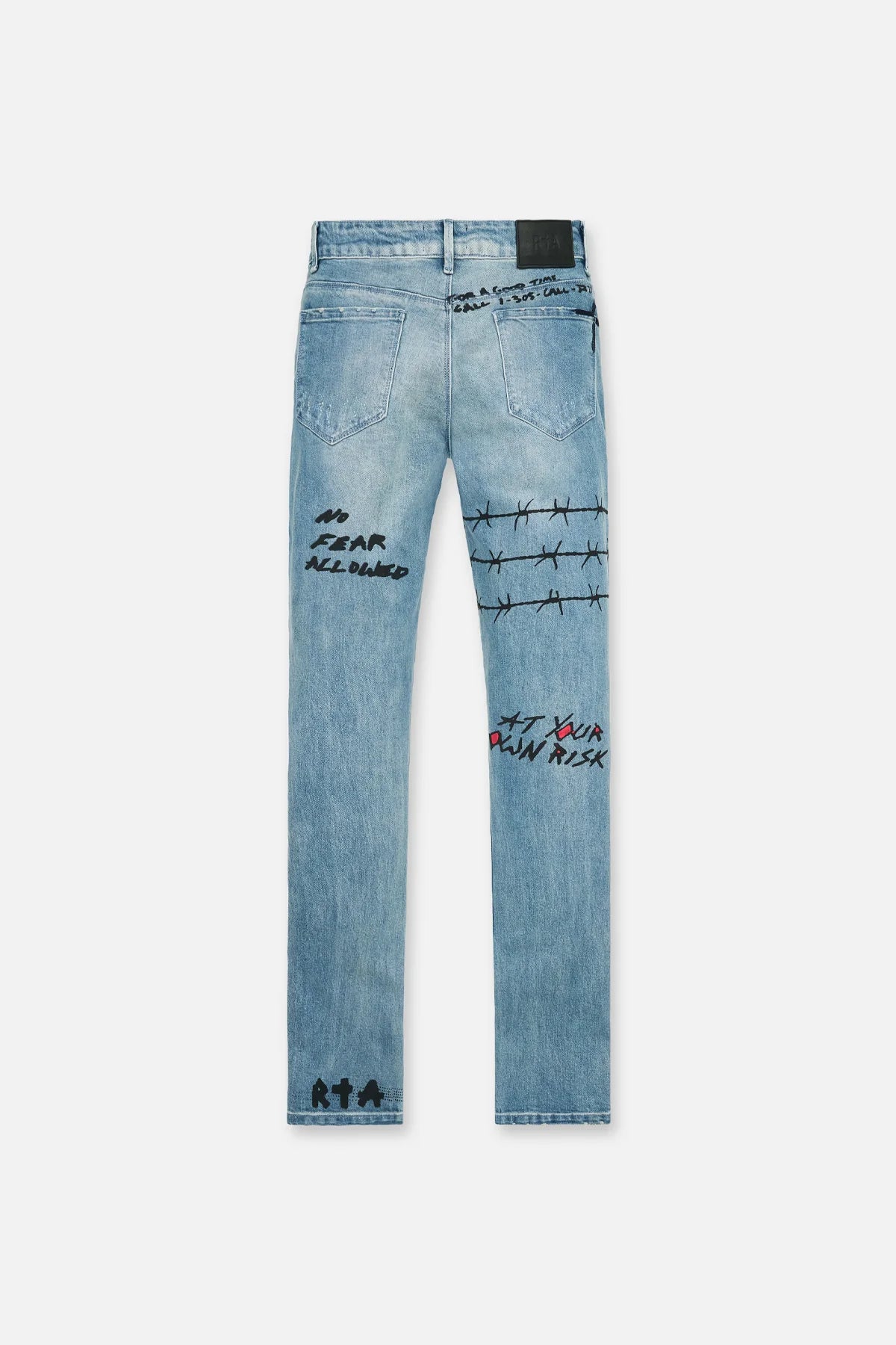 RTA Bryant RLD Artistic Skinny Jeans - Blue