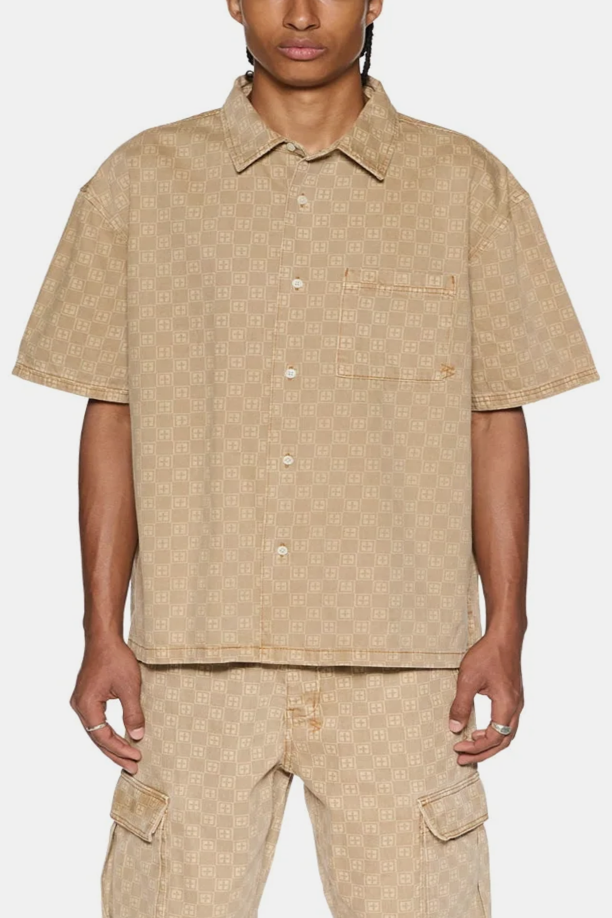 Ksubi Box Denim SS Shirt - Tan