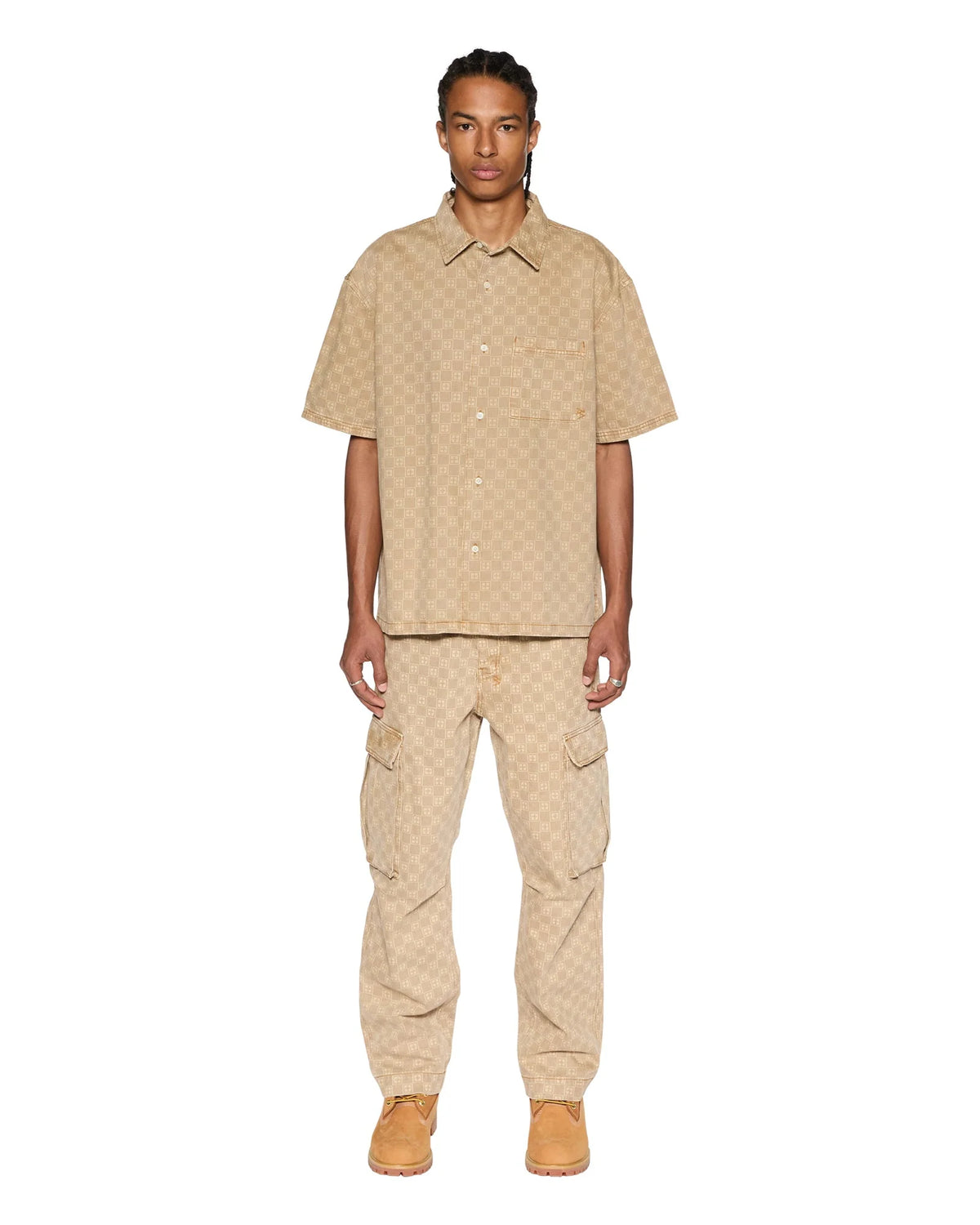 Ksubi Box Denim SS Shirt - Tan