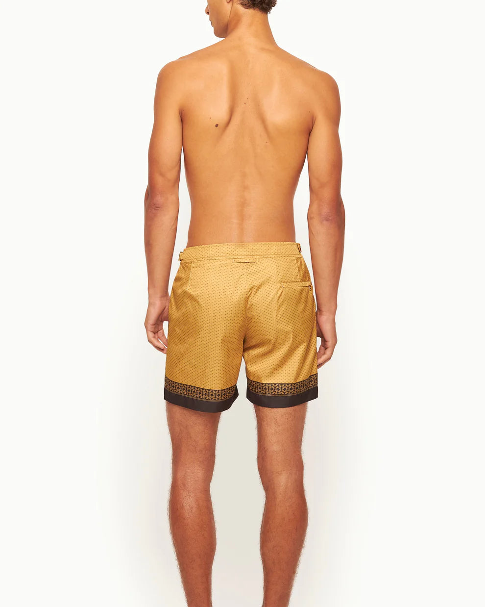 Orlebar Brown 007 Gold Woven Swimsuit - Gold/Black