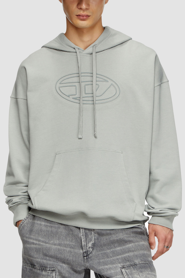 DIESEL S-ummer-Bigoval Hoodie - Grey