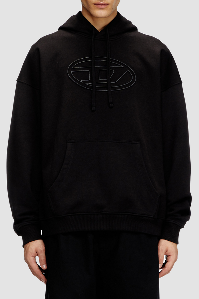 DIESEL S-ummer-Bigoval Hoodie - Black