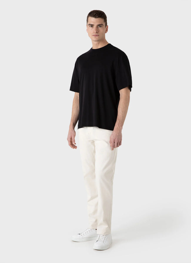 Sunspel Oversized Heavyweight T-Shirt - Black