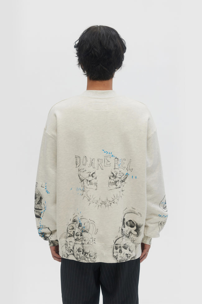 DOMREBEL Bones Sweatshirt - Greige