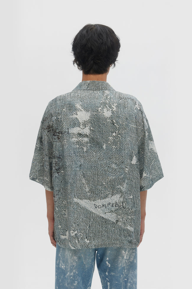 DOMREBEL Dropcloth Camp Collar Shirt - Beige