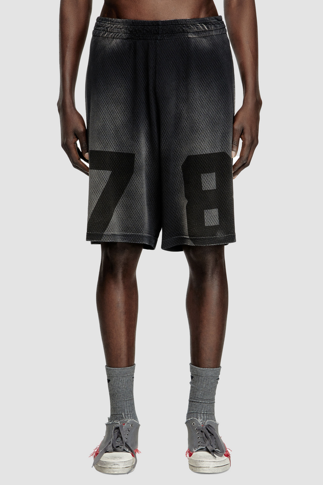 DIESEL P-Tain-Mesh Shorts - Black