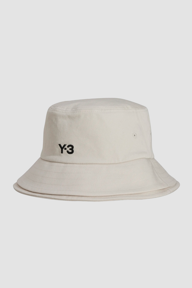 Y-3 3-Stripes Bucket Hat - Beige