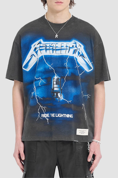 Represent x Metallica Ride The Lightning Tee - Vintage Grey - Due West