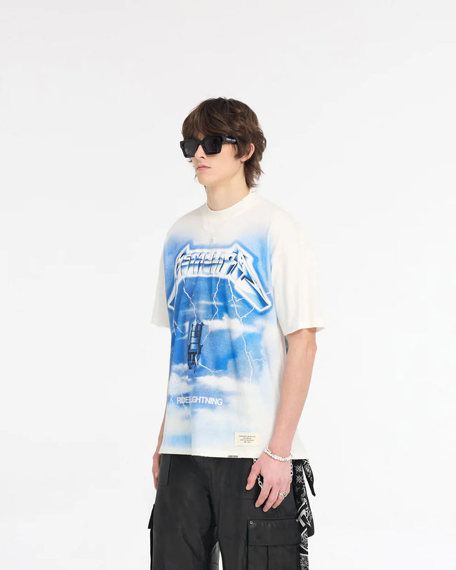 Represent x Metallica Ride The Lightning Tee - Flat White