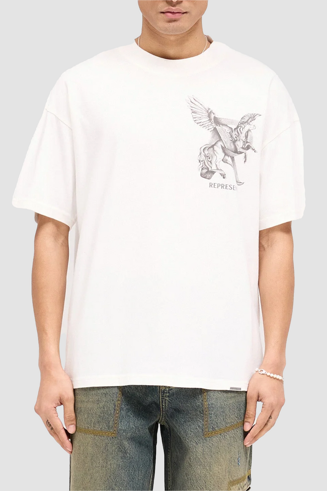 Represent Elegance in Motion Tee - Flat White