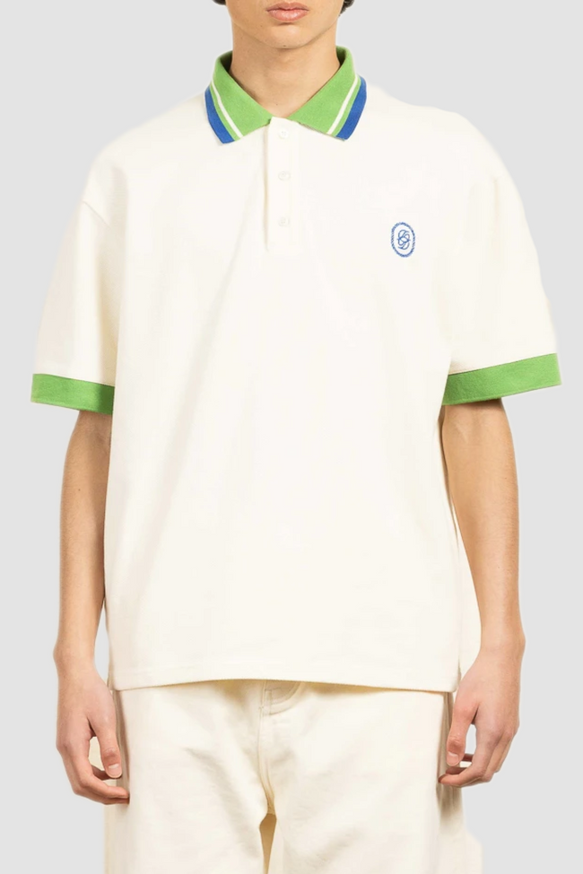 Drôle de Monsieur Piqué Tresse Polo - Off White
