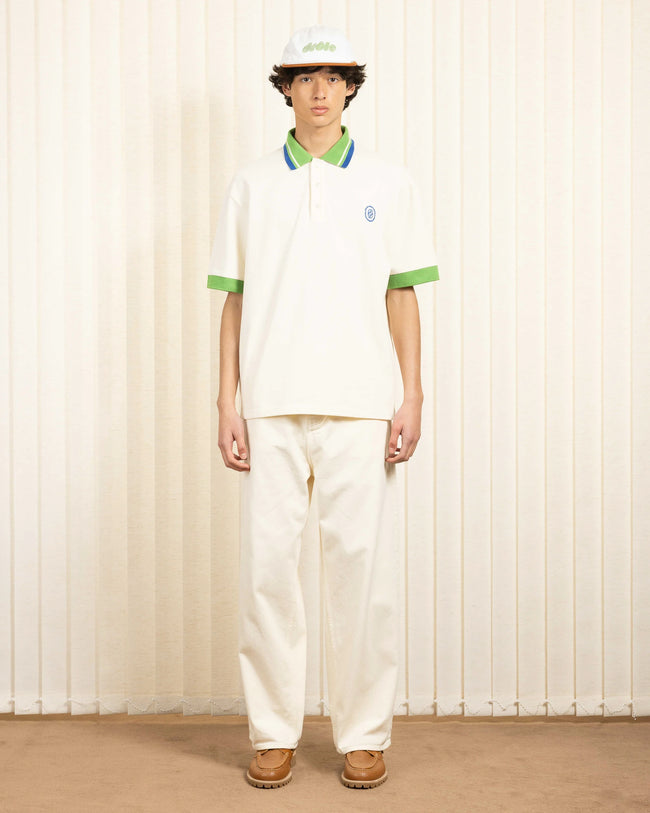 Drôle de Monsieur Piqué Tresse Polo - Off White