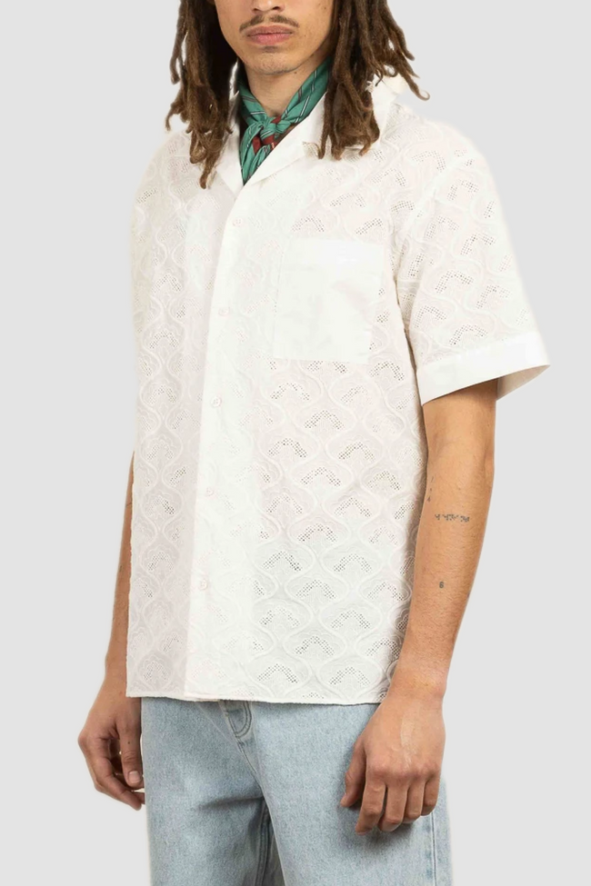 Drôle de Monsieur Brodée Tapisserie Shirt - White