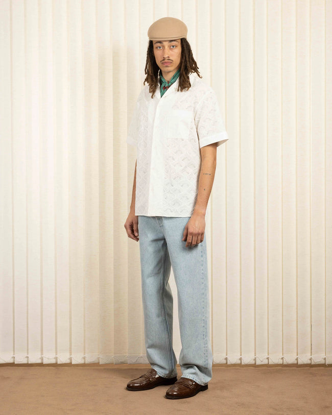 Drôle de Monsieur Brodée Tapisserie Shirt - White