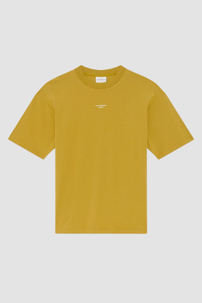 Drôle de Monsieur Slogan Classique Tee - Mustard