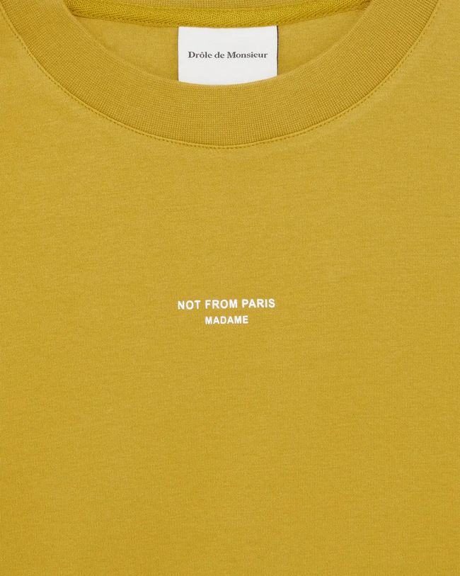 Drôle de Monsieur Slogan Classique Tee - Mustard