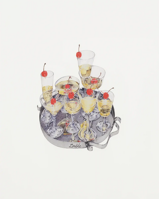 Drôle de Monsieur Cocktails Tee - Off White