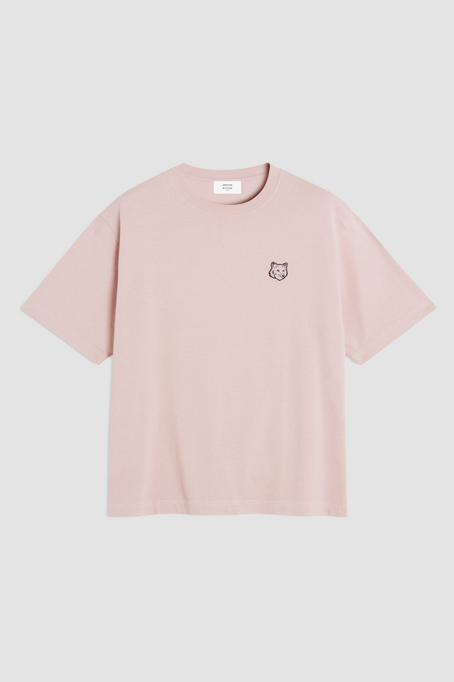 Maison Kitsuné Bold Fox Head Patch Oversized Tee - Pink