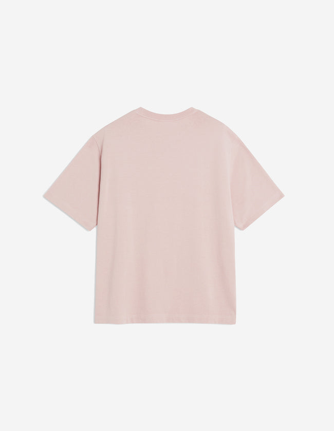 Maison Kitsuné Bold Fox Head Patch Oversized Tee - Pink