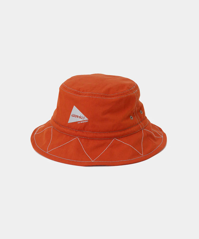 GRAMICCI x and wander Zig Zag Stitch Bucket Hat - Red