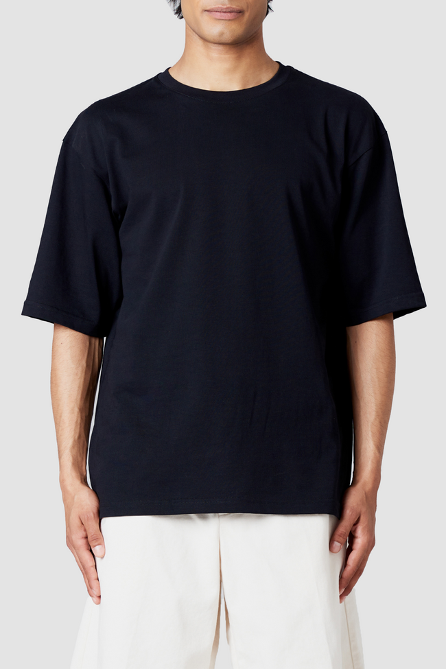 White Sand Cotton Tee - Black