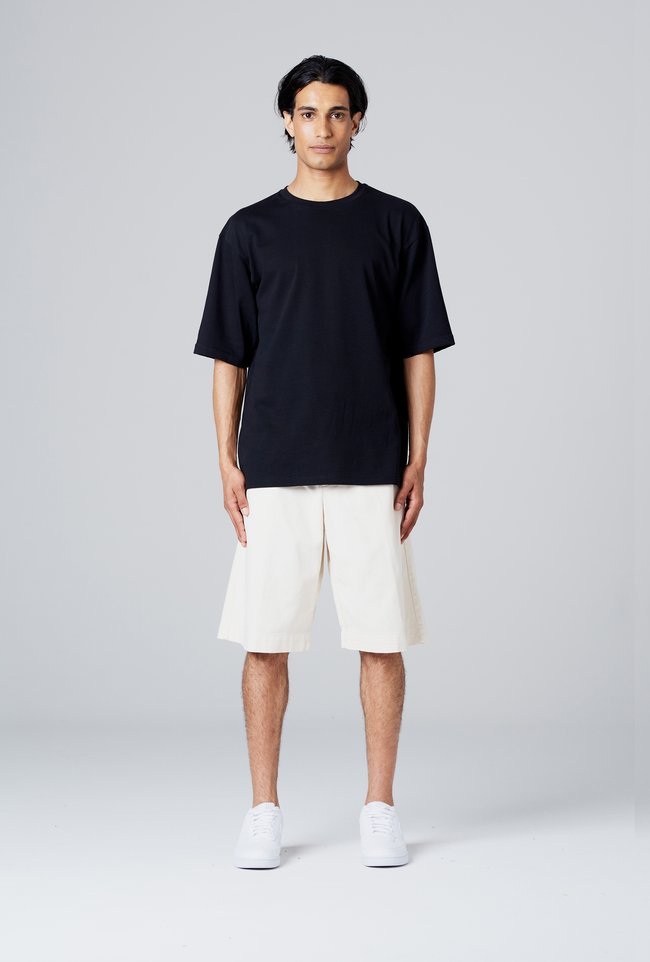 White Sand Cotton Tee - Black