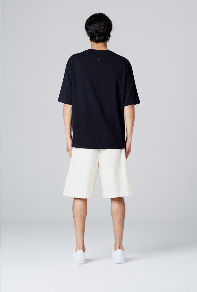 White Sand Cotton Tee - Black