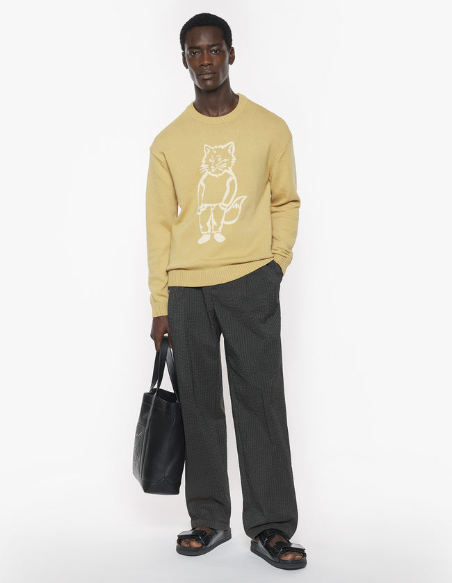 Maison Kitsuné Relaxed Pleated Pants - Green