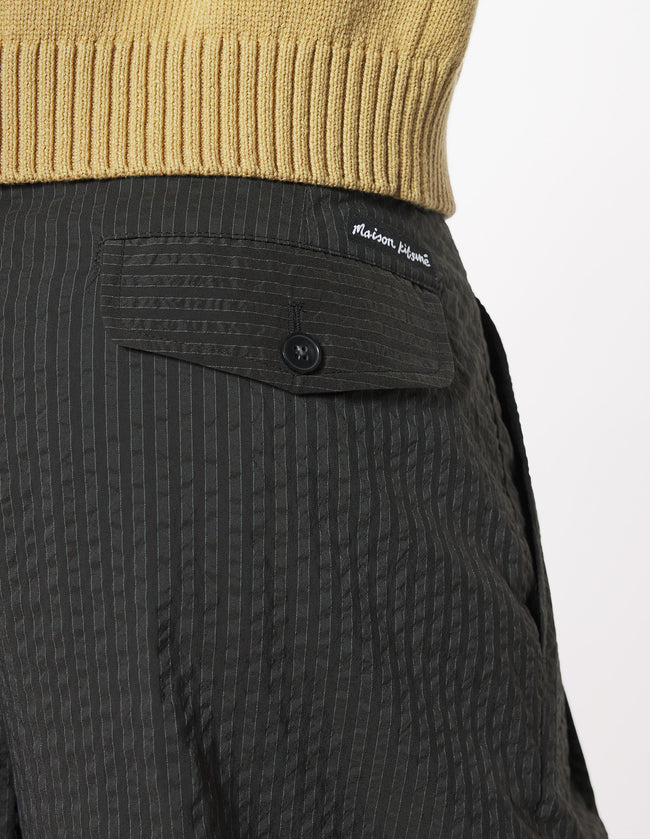 Maison Kitsuné Relaxed Pleated Pants - Green