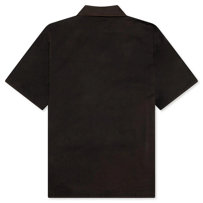 Represent Script Camp Collar Shirt - Jet Black