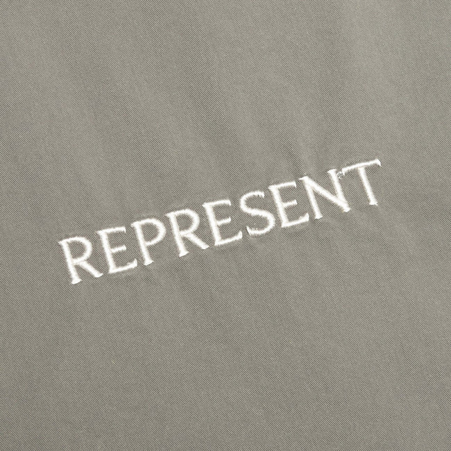 Represent Script Camp Collar Shirt - Khaki