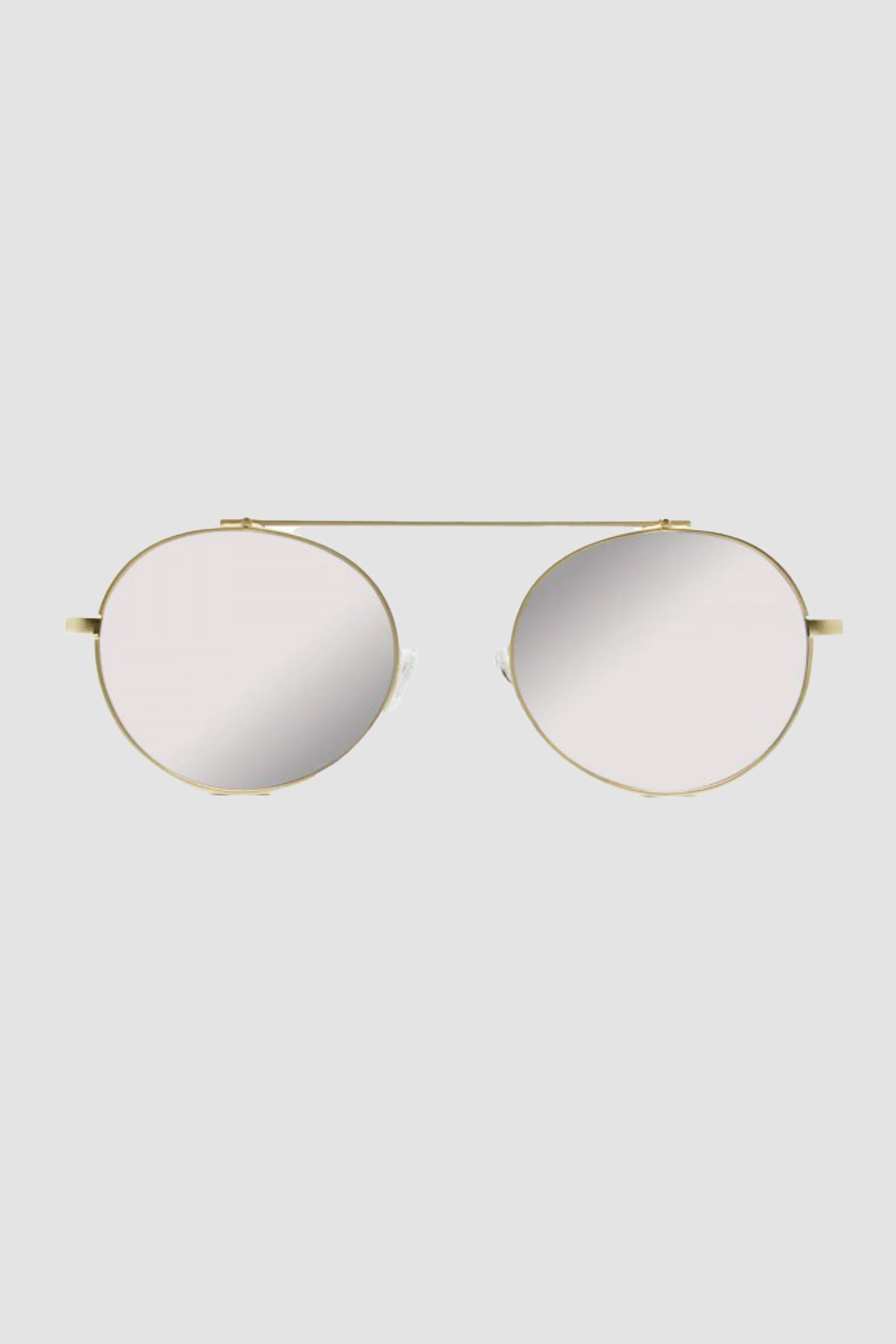 WEAREEYES Omikron Mirror Sunglasses Gold/Silver Due West