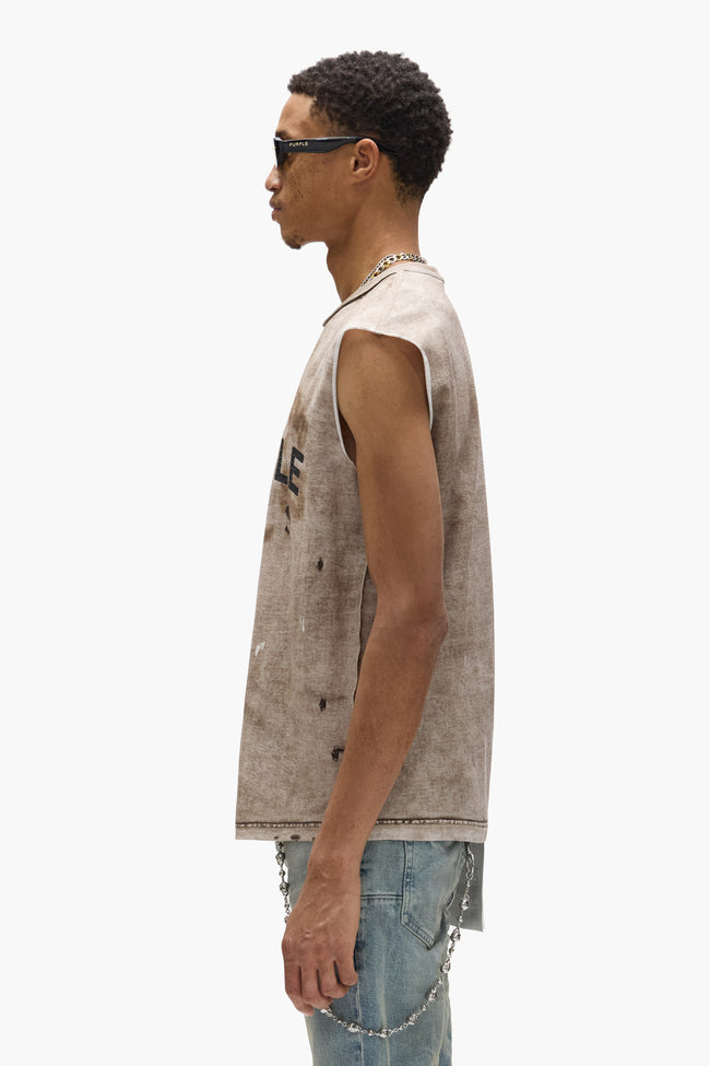 Purple Brand Wordmark Tank - Brown