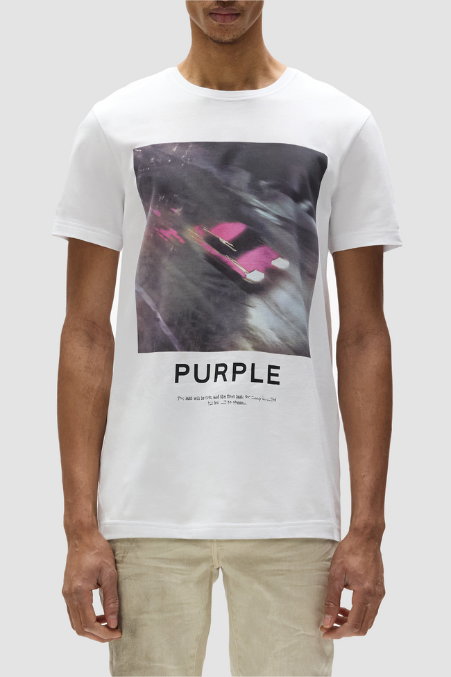 Purple Brand Speed Tee - White